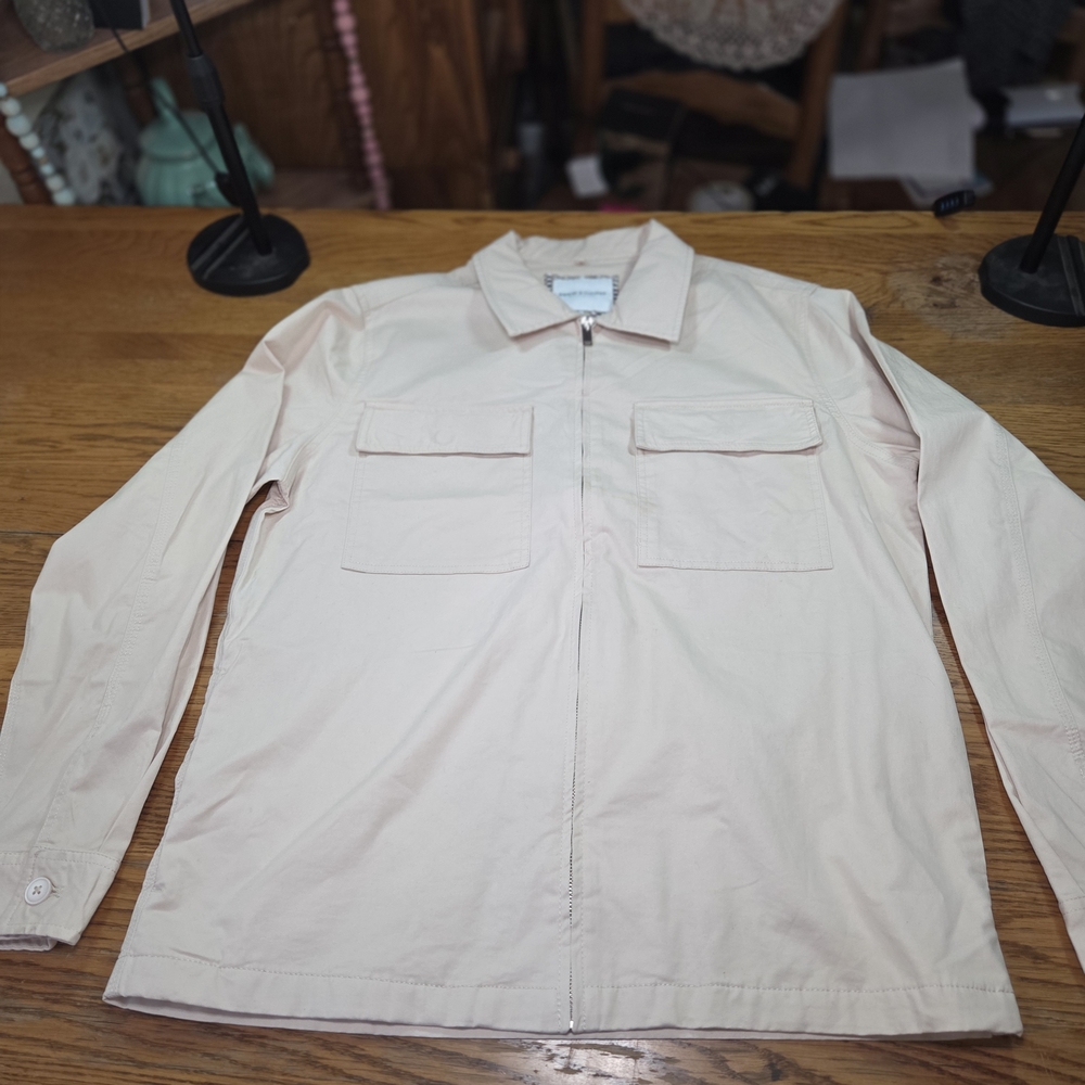 Mens Denim & Flower Light Tan Shirt Jacket. Size L. OOCP